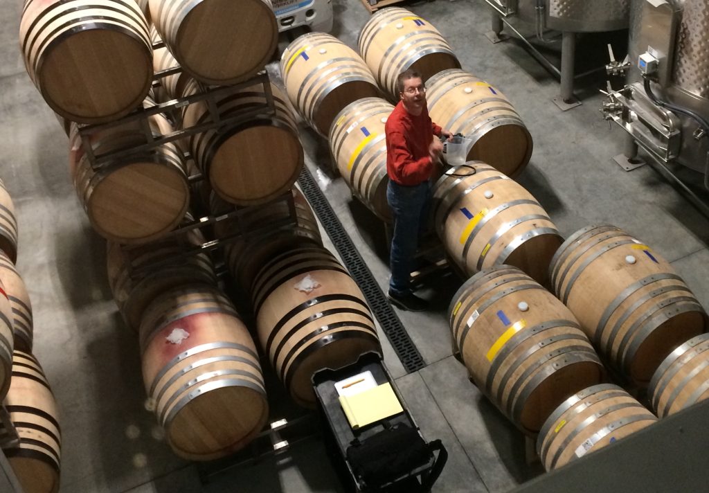 Winemaker Bob, hard at work.